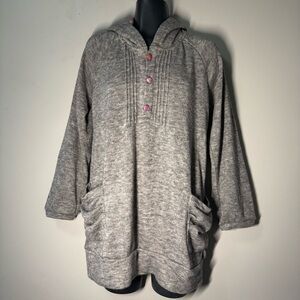 Lacoste Tunic Sweater with hood  Wool blend